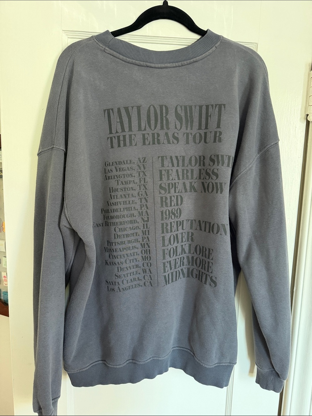 Gray Taylor Swift The Eras Tour Pullover Sweatshirt - Picture 5 of 5